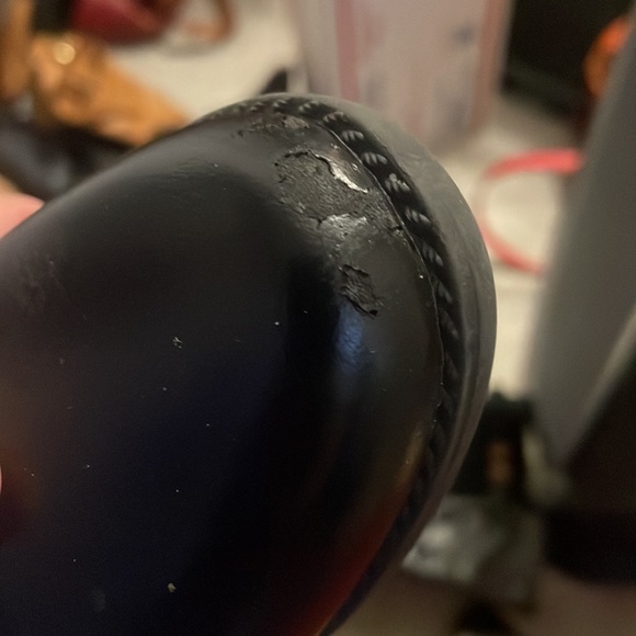 Lucky top girls leather stretch black boots size 8 says 4 - Picture 10 of 10